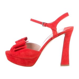 Mui Mui Camoscio Lacca Suede Pumps